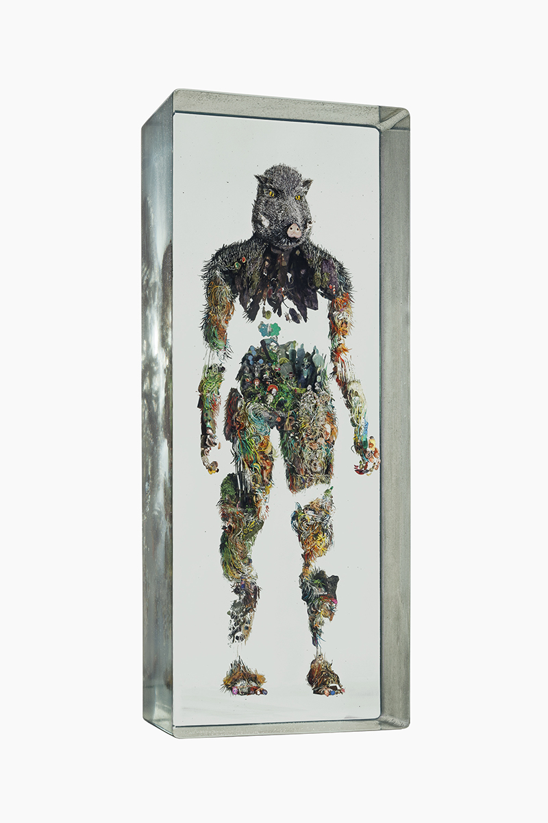 Untitled Small Figure 66, 2015, 13.75 x 35 x 7.75 in, Dustin Yellin