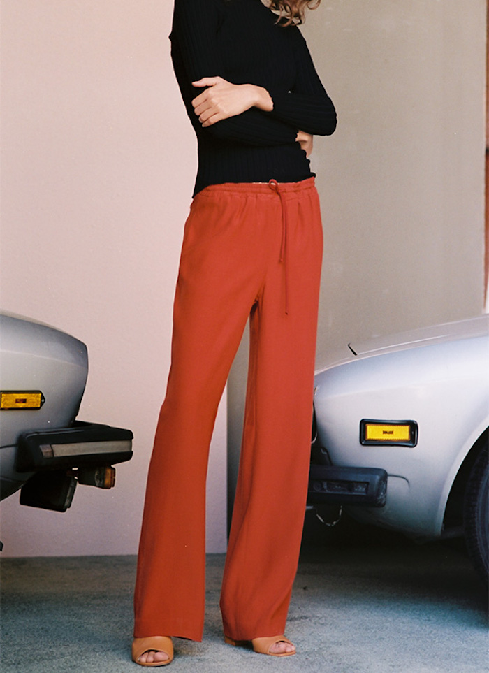 The Mika Pant in Rust: $195, staud.clothing