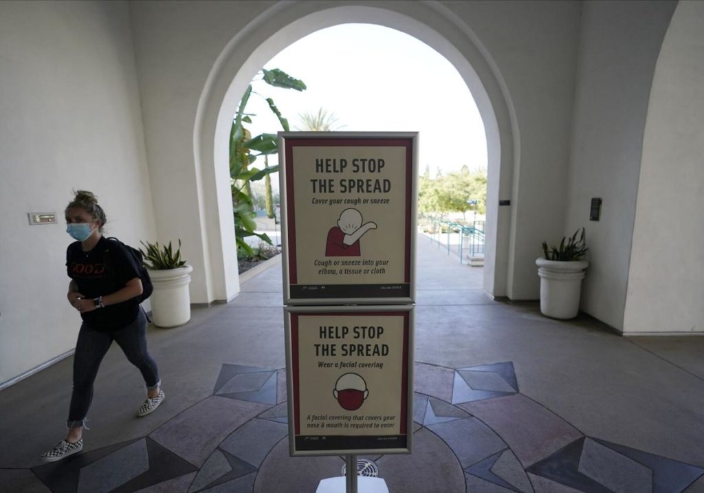 California says college virus cases part of community spread