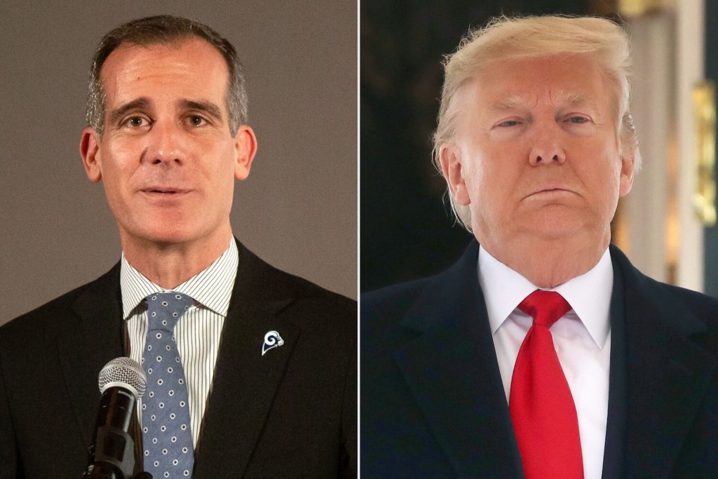 L.A. Mayor Slams Trump's Response to Wildfires, Says Ensure Aid 'Instead of Hitting Golf Course'