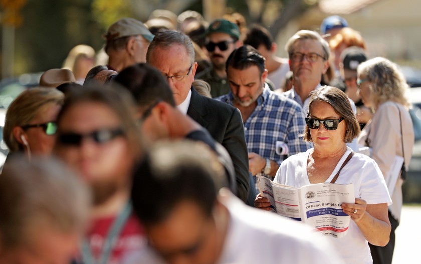 Letters to the Editor: Voter suppression in California? It happens if you vote on election day