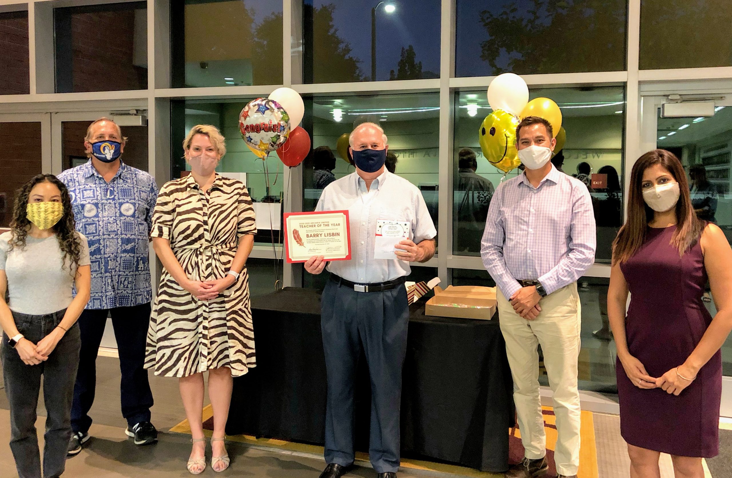 2020-2021 Arcadia Unified Teacher of the Year Barry Lisbin