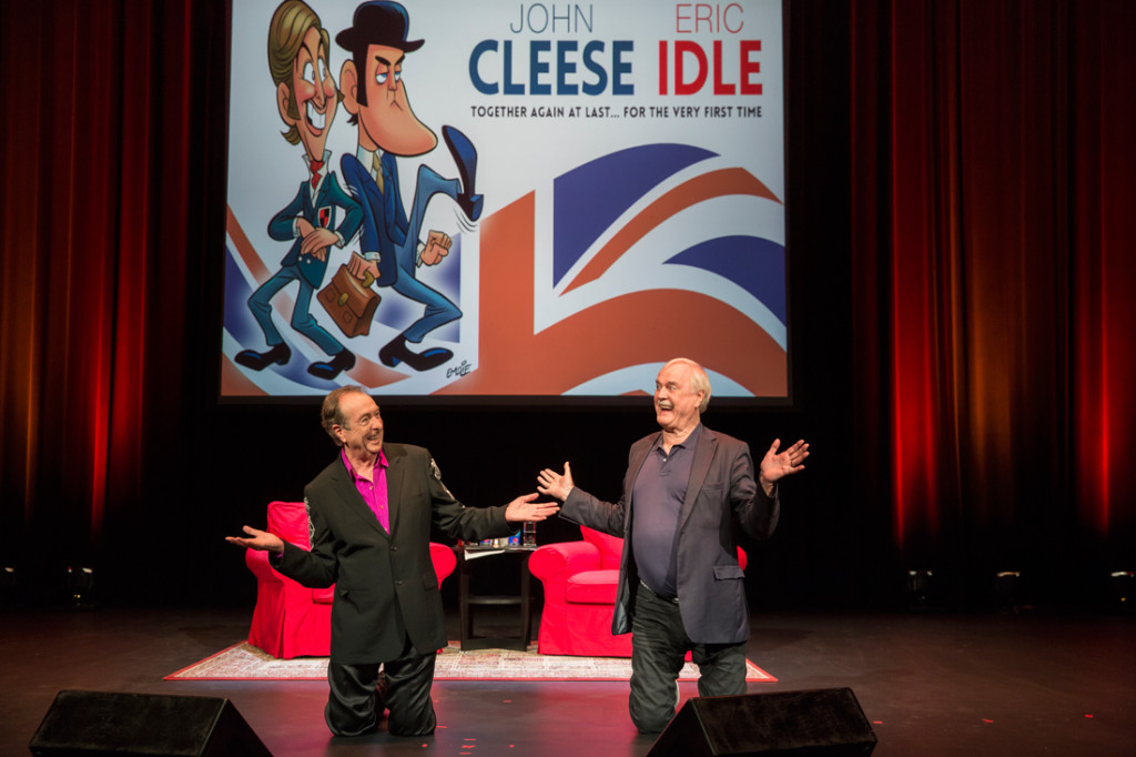 The hilarious madness of Eric Idle, left, and John Cleese will have everyone in Pasadena in stiches Nov 11. - Photo by Rod Millington