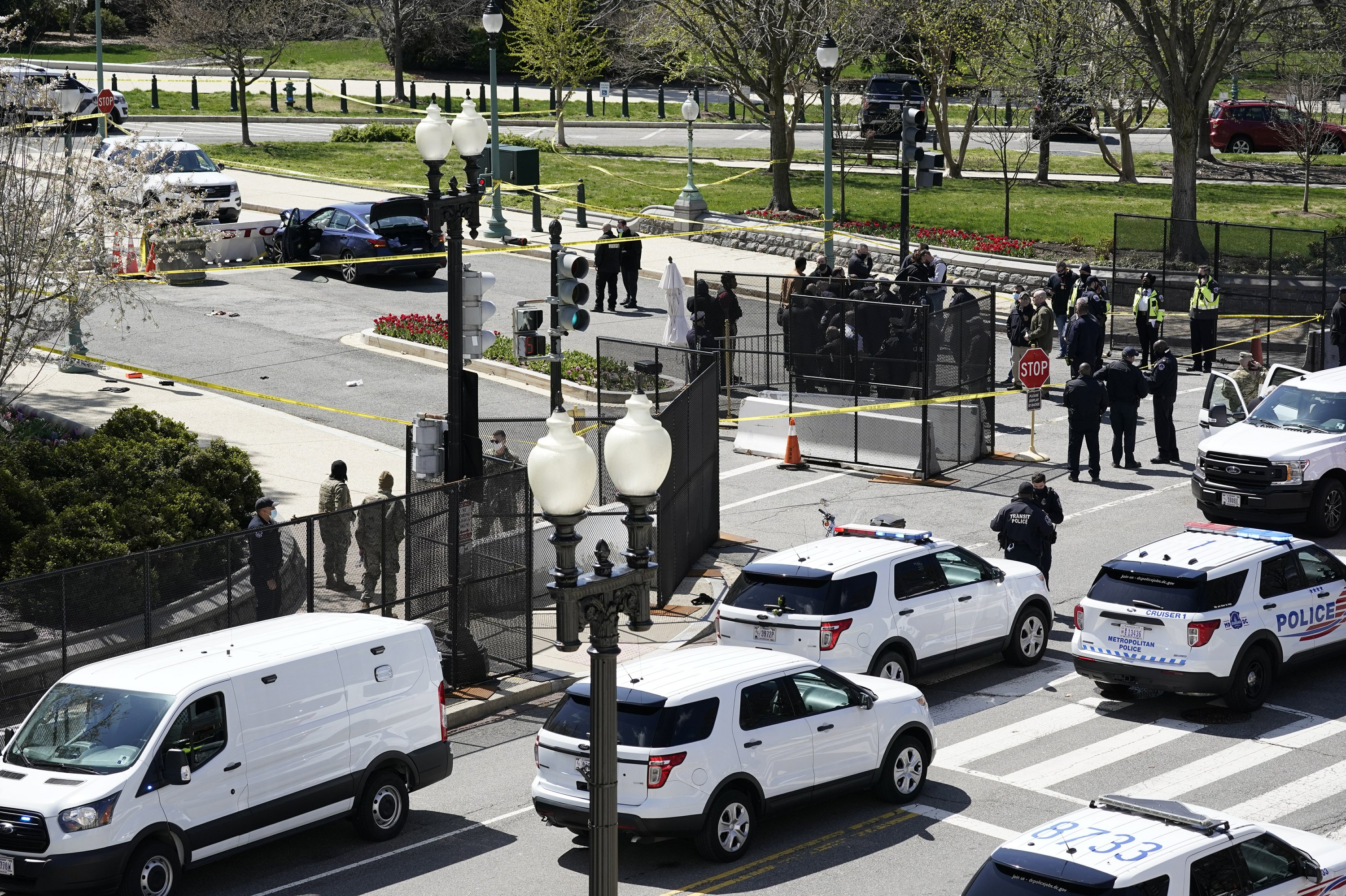 Car rams Capitol barricade, injuring 2 officers; driver shot