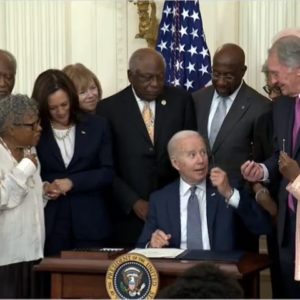 Biden signs Juneteenth celebration
