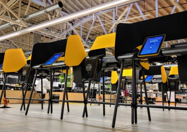 A Los Angeles County vote center.
