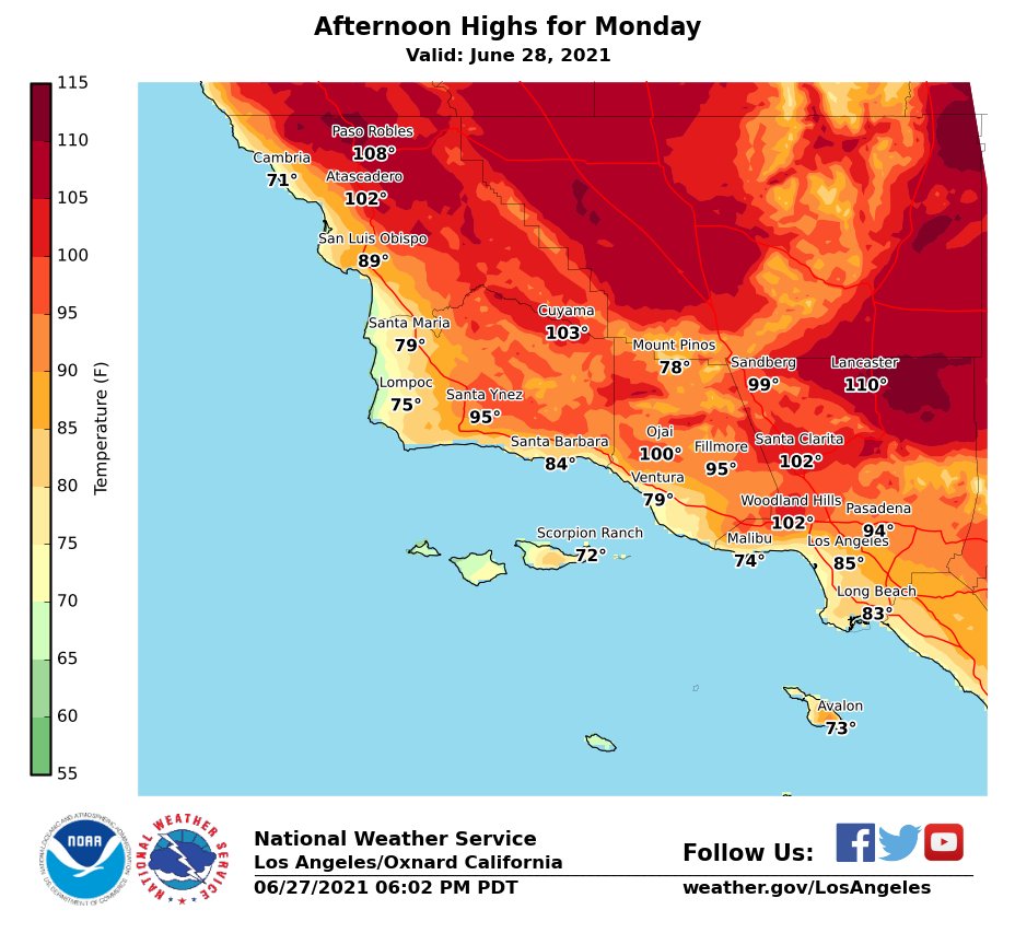 heat wave triple-digit temps 6-27-2021