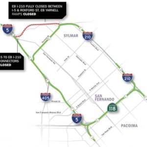 210 Freeway closures 8-25-2021