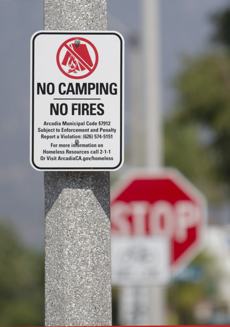 No Camping Sign