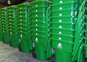 green waste, trash bin, pail