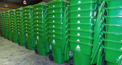 green waste, trash bin, pail