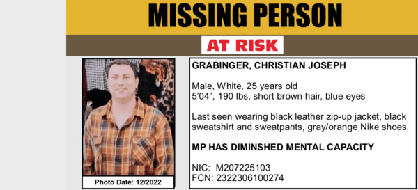 missing, lancaster, diminished mental capacity