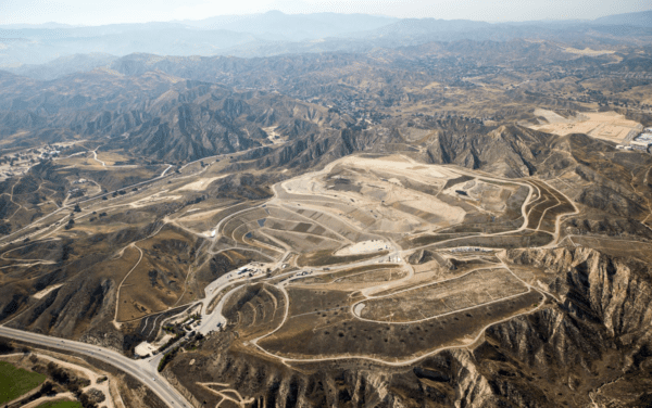 The Chiquita Canyon Landfill and surrounding areas.