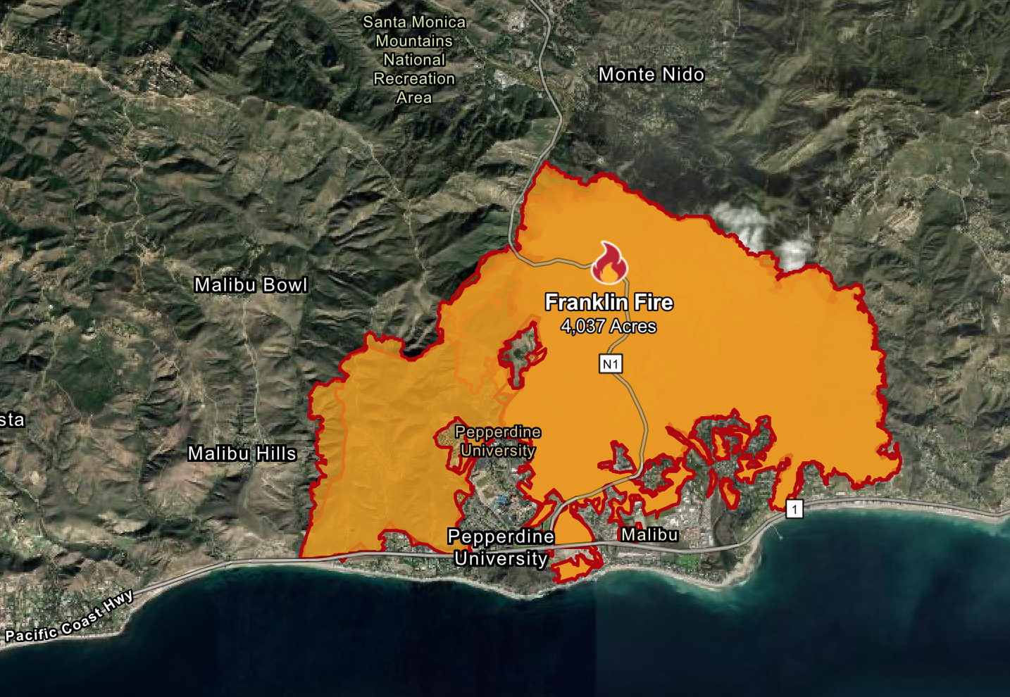 Despite Winds, Franklin Fire In Malibu Containment Reaches 89%