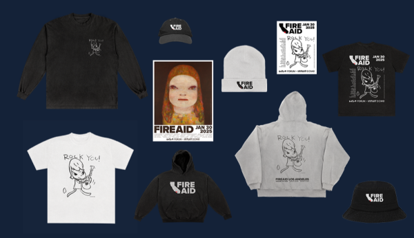 FireAid merchandise.