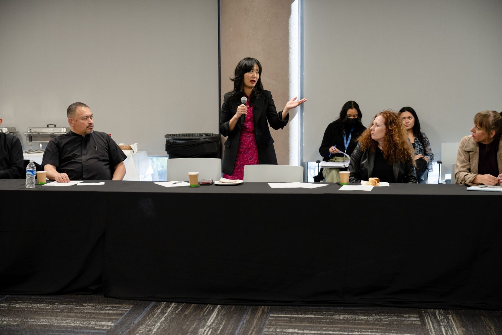 San Bernardino Mayor Helen Tran speaks about addressing homelessness at a roundtable discussion Feb. 20.