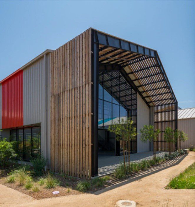 This conceptual design shows a possible look for future development at Chino Airport.