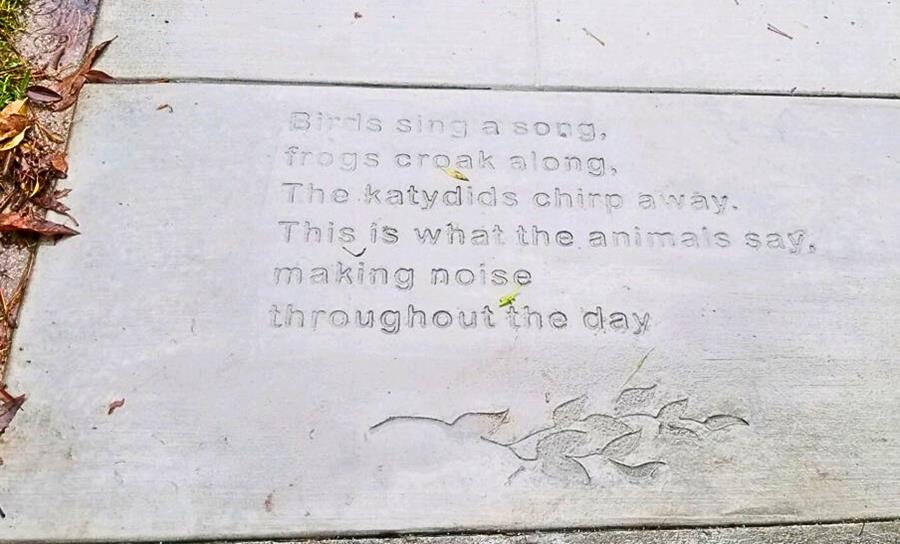 Sidewalk poetry.