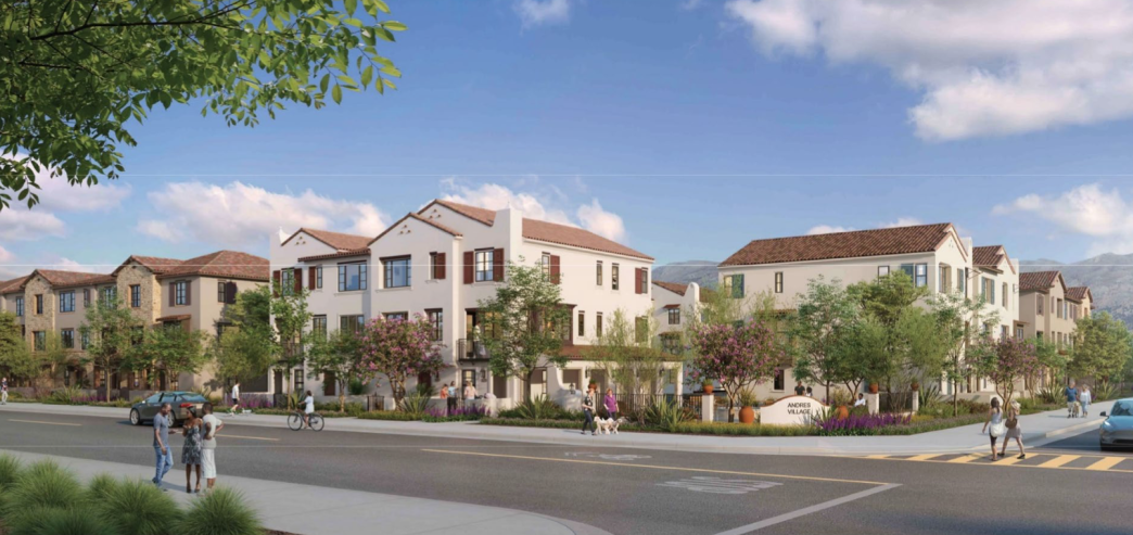 The proposed townhome project where the Andres Duarte school used to be on Crestfield Drive.