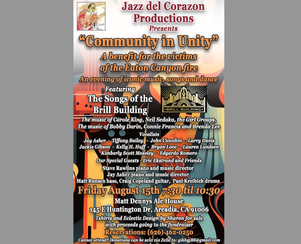 "Community in Unity" is a musical fundraiser to help Eaton Fire survivors.