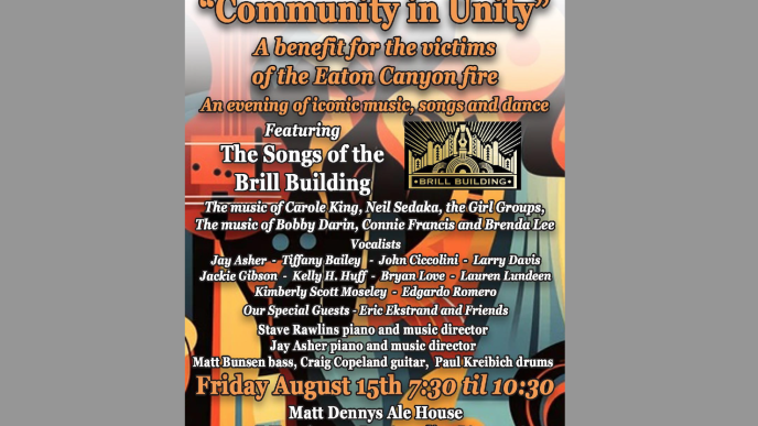 "Community in Unity" is a musical fundraiser to help Eaton Fire survivors.