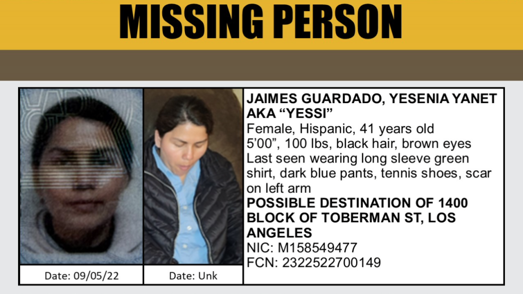 Yesenia Yanet Jaimes Guardado went missing Aug. 15 in Rosemead.