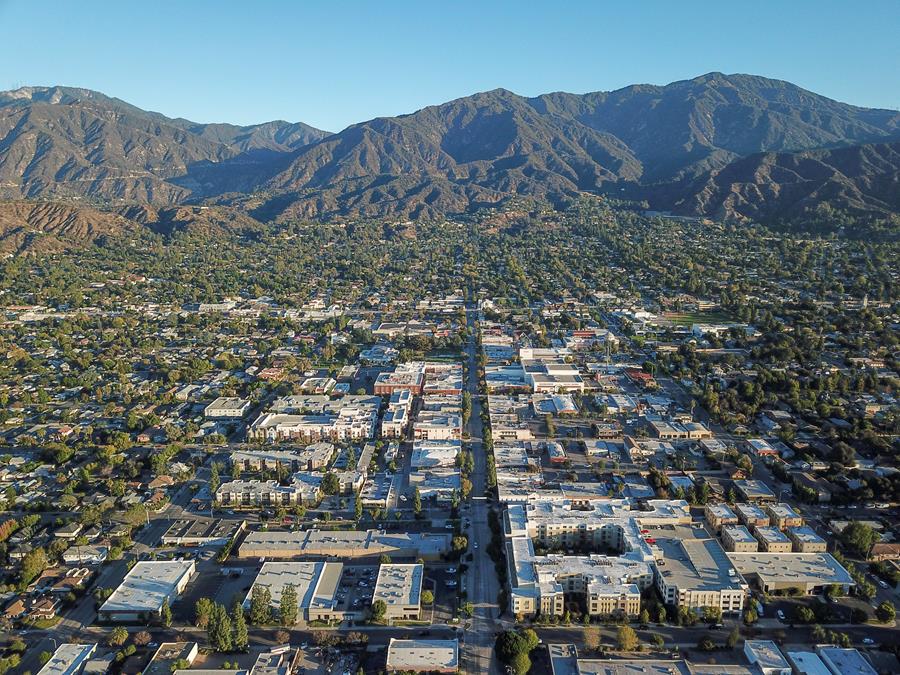 The city of Monrovia in northeast LA County.