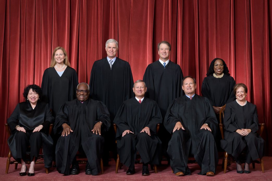 The nine Supreme Court justices.