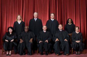 The nine Supreme Court justices.