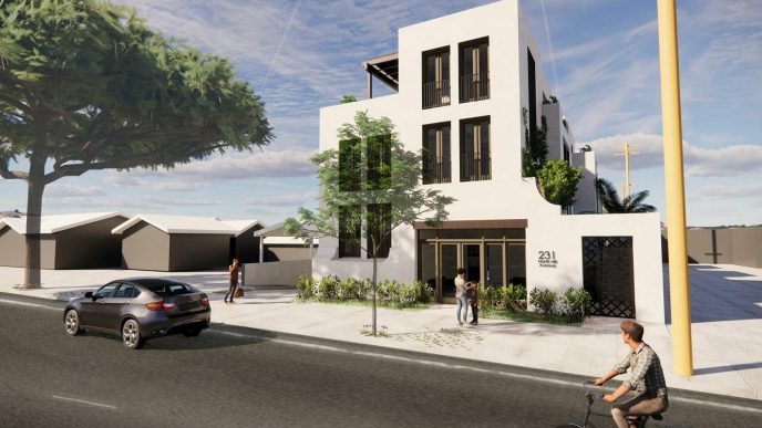 Rendering of the youth housing development at 231 N. Hill Ave.