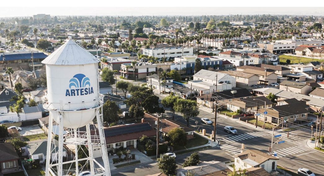 A water tower overlooks Artesia.