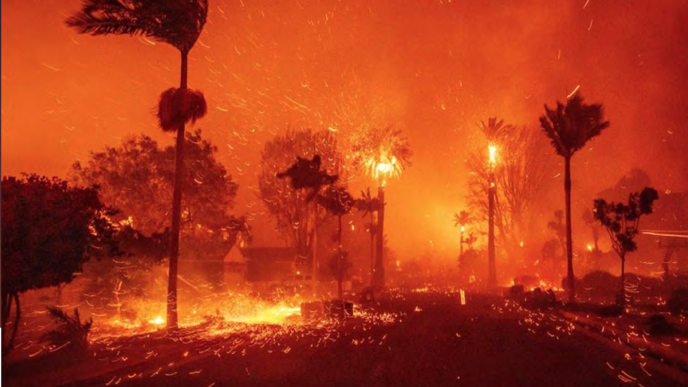 The January firestorm devastates an LA County street.