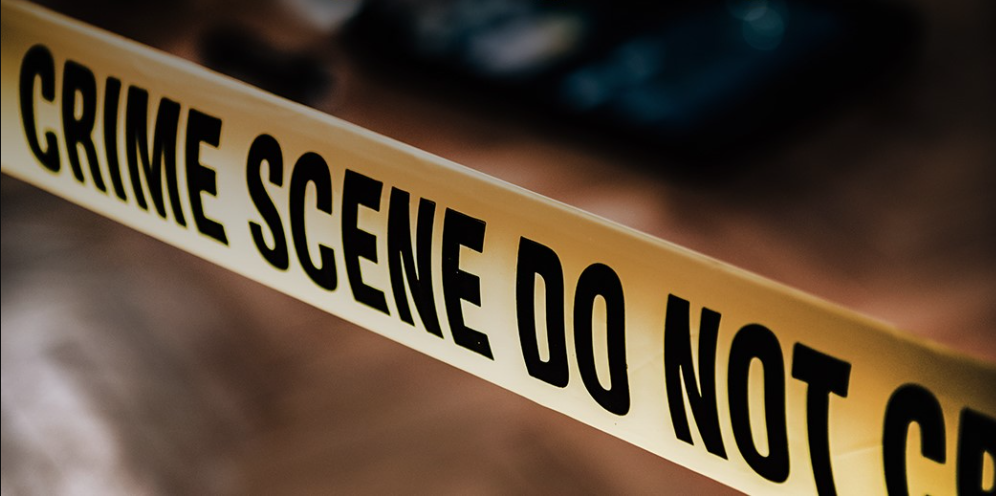 Crime scene tape, police line.