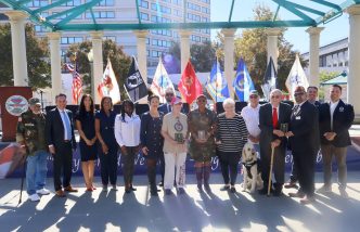 San Bernardino officials and residents honor members of the military during this year's Veterans Day event. | Photo courtesy of the city of San Bernardino Municipal Government/Facebook