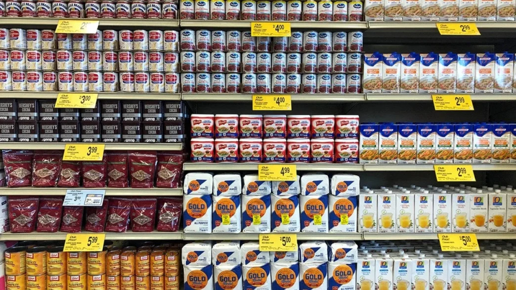 Popular Thanksgiving sides are common sights on grocery shelves.