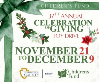 San Bernardino County Library toy drive.