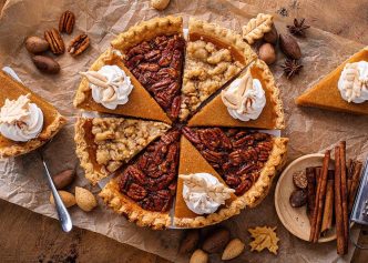 Thanksgiving and holiday pies.