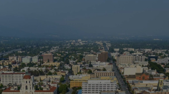 A view of Pasadena from the air.
