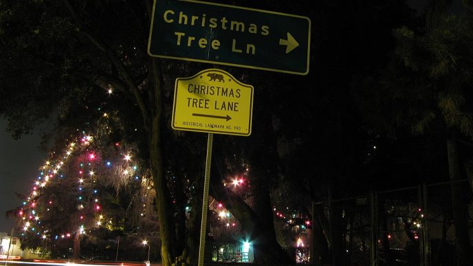 Christmas Tree Lane in Altadena.