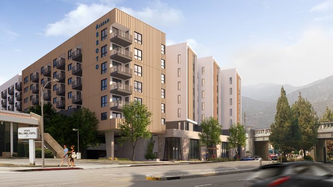 The planned Alexan Arroyo mixed-use, high-density building in Arcadia.