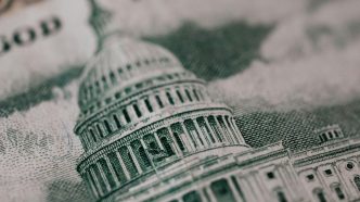 The U.S. Capitol dome on the reverse side of the $50 bill.