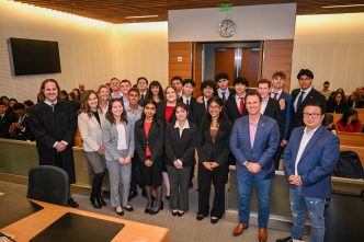 This year's participants in the San Bernardino County Mock Trial Competition.