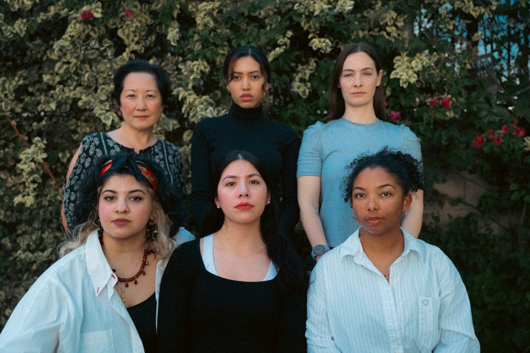 Top: Janet Song, Mackenzie Mondag, and Savannah Schoenecker Bottom: Naseem Etemad, Cast members of "Poetry for the People," at top fro left, Janet Song, Mackenzie Mondag, and Savannah Schoenecker; bottom from left, Naseem Etemad, America Covarrubias and Kita Grayson.