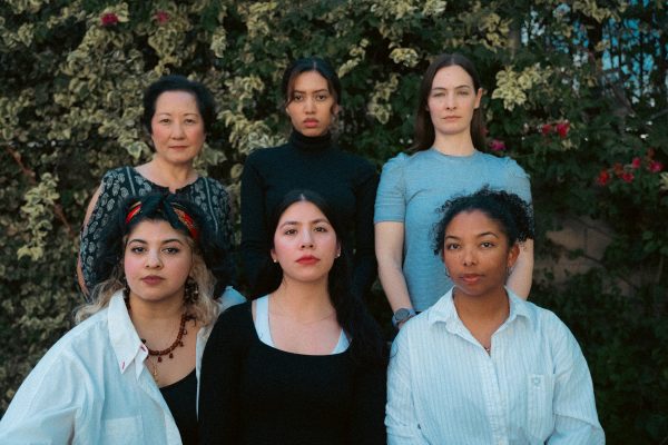 Top: Janet Song, Mackenzie Mondag, and Savannah Schoenecker Bottom: Naseem Etemad, Cast members of "Poetry for the People," at top fro left, Janet Song, Mackenzie Mondag, and Savannah Schoenecker; bottom from left, Naseem Etemad, America Covarrubias and Kita Grayson.