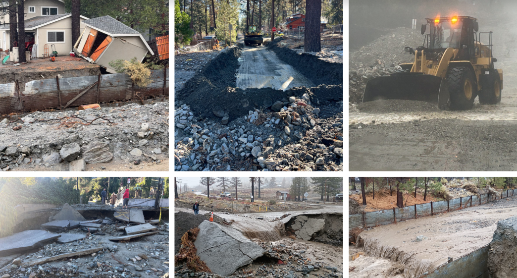 Damage from the December storms.