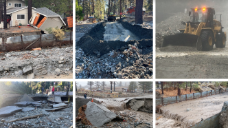 Damage from the December storms.