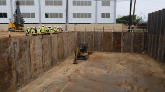 The site of a forthcoming water pump station to mitigate droughts in the SoCal region.