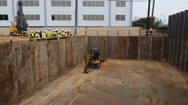 The site of a forthcoming water pump station to mitigate droughts in the SoCal region.