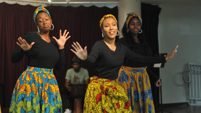 Performers showcase music and dance at the 2025 "Black Mosaic" event, which celebrates and honors the history and contributions of the Black community.