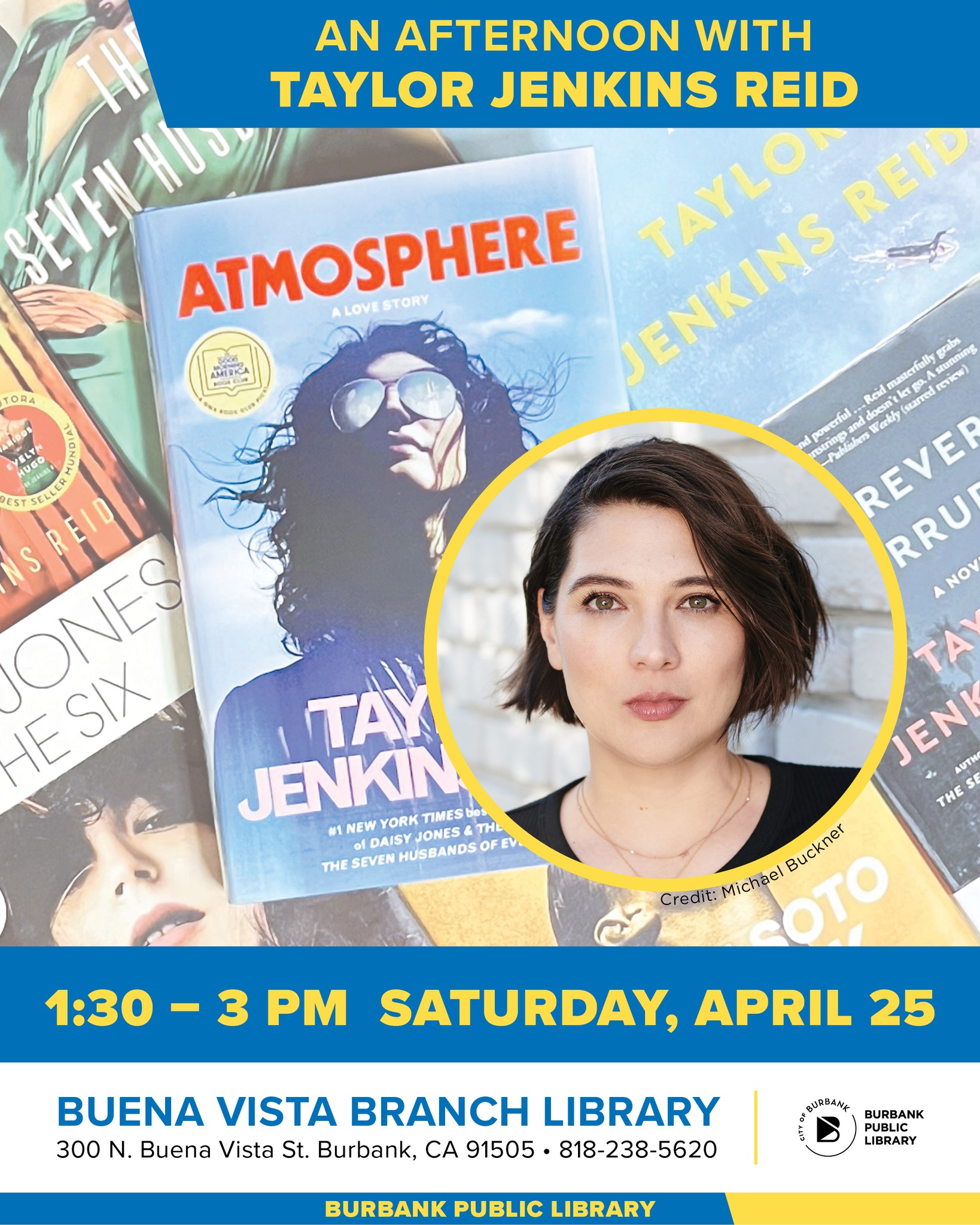 Burbank Public Library celebrates National Library Week with bestselling author Taylor Jenkins Reid